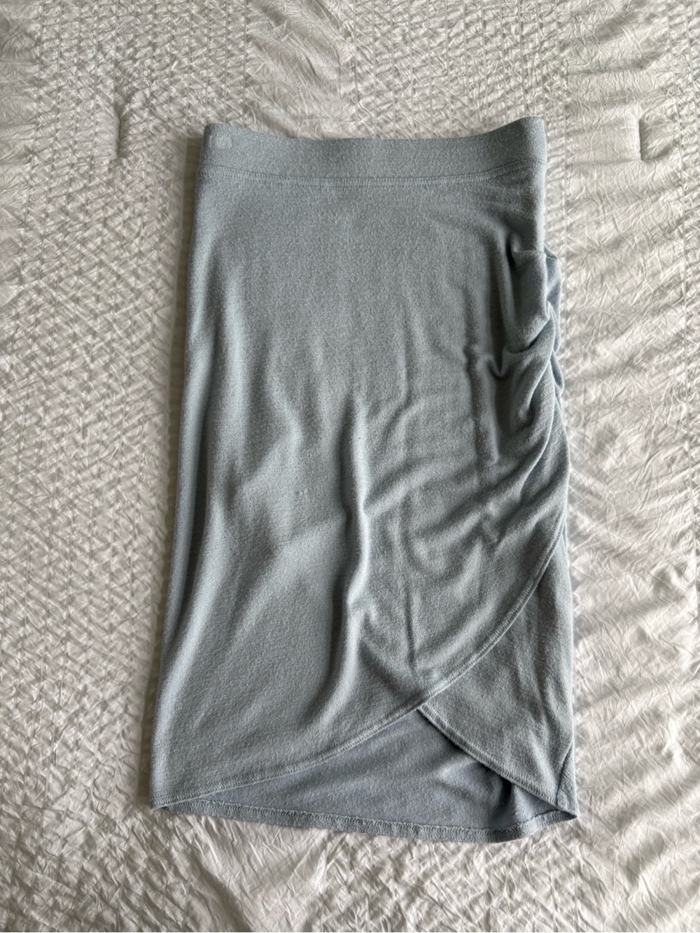 Aritzia/Wilfred Free Light Blue Knit Wrap Skirt XXS